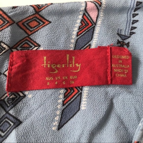 Tigerlily Aegean Aztec Campeche Wide Leg Pant - Picture 4 of 6